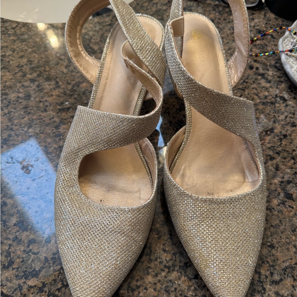 Elegant Gold Women's Heels